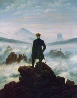El trotamundos sobre el mar de neblinas, de Caspar David Friedrich