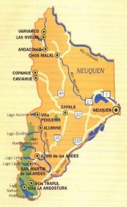 Neuquén, las principales localidades. 